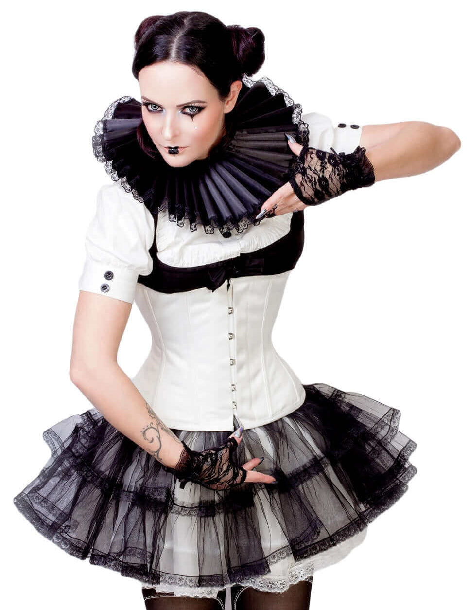 Kinnaird Waist Cinching Satin Underbust Ivory Trixi Corset