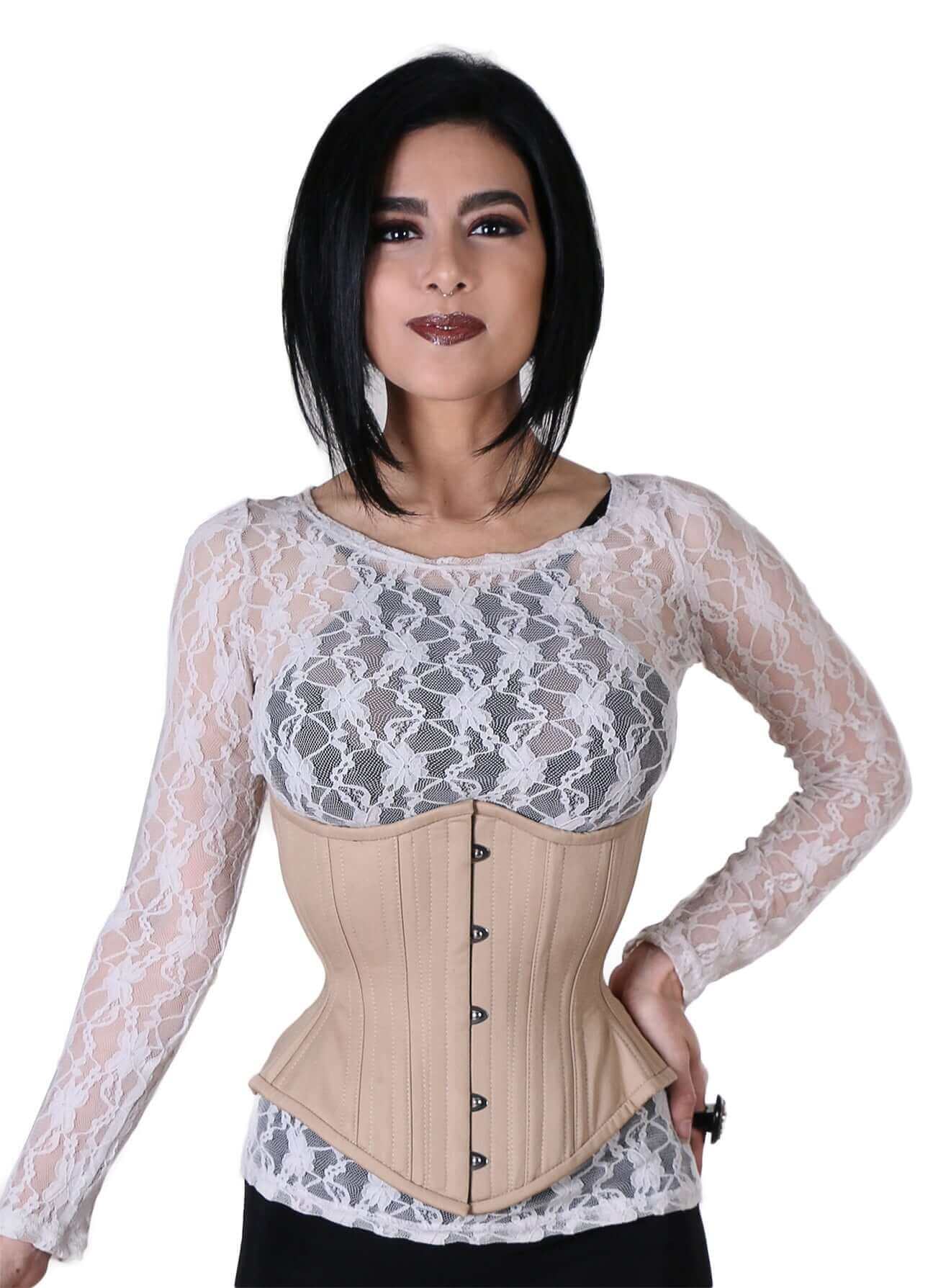 Artemis Corset Designed by Lucy's Corsetry Hourglass Silhouette in Nude