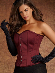 Plus Size Delphine Silk Steel Boned Corset