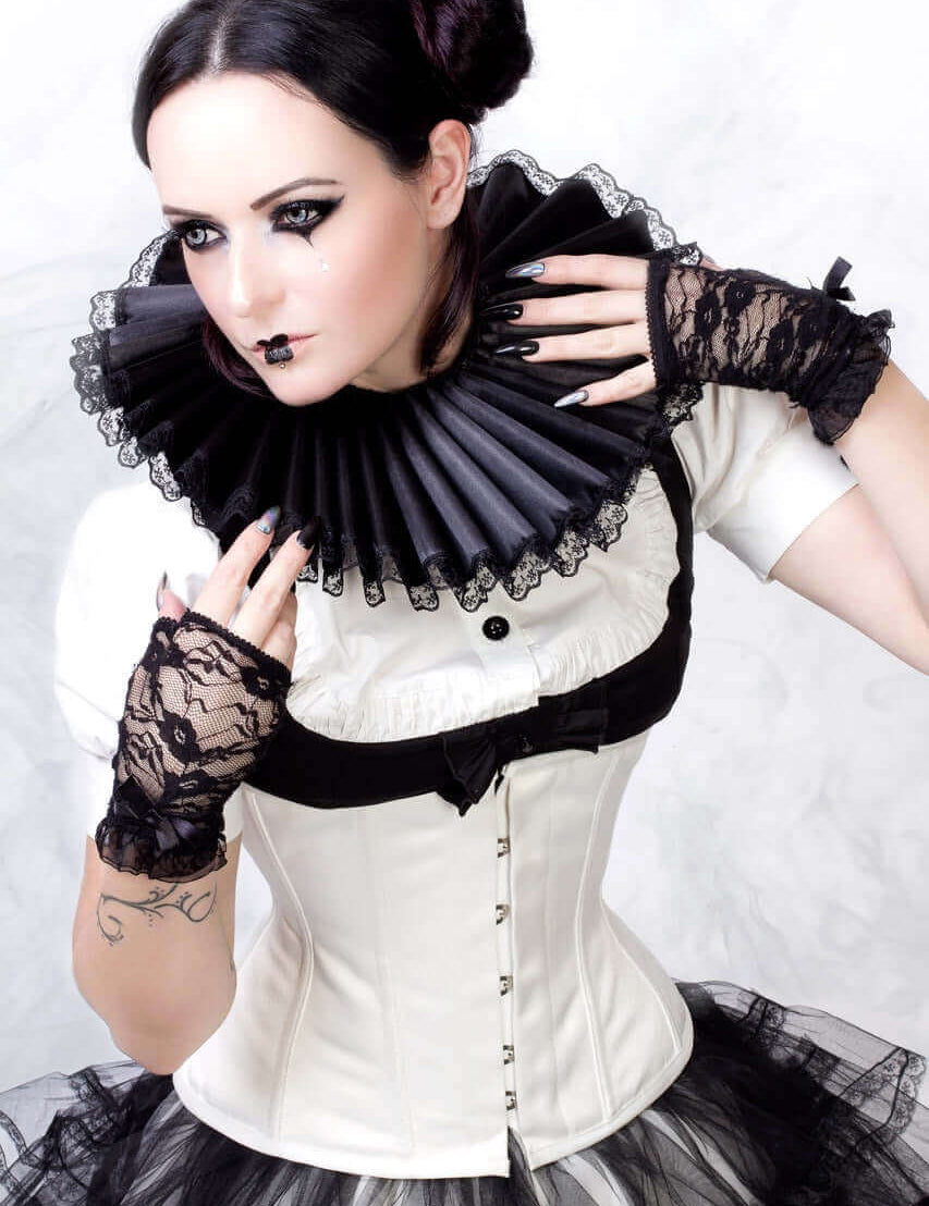 Kinnaird Waist Cinching Satin Underbust Ivory Trixi Corset