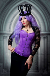 Kinnaird Ireland Dita Corset In Purple Duchess Satin