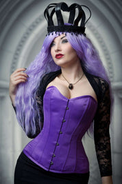 Kinnaird Ireland Dita Corset In Purple Duchess Satin