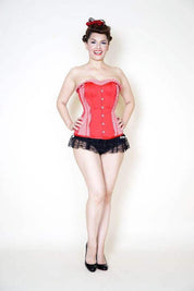 Kinnaird Ireland Retro Red Gingham Over The Bust Dita Corset With Satin