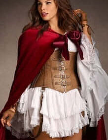 Little Red Riding Hood Ophelia Leather Corset