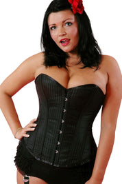 Playgirl Steel Boned Black Shadow Stripe Corset