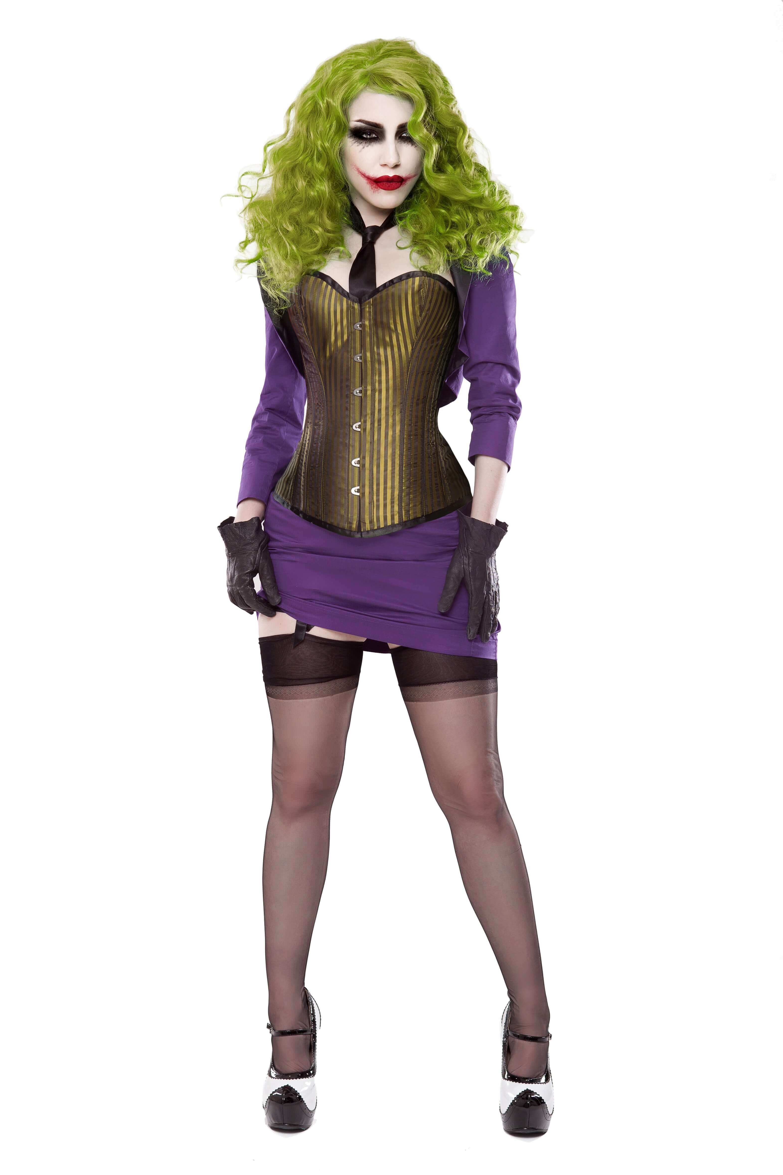 The Joker Corset With Purple Bolero & Skirt Outfit