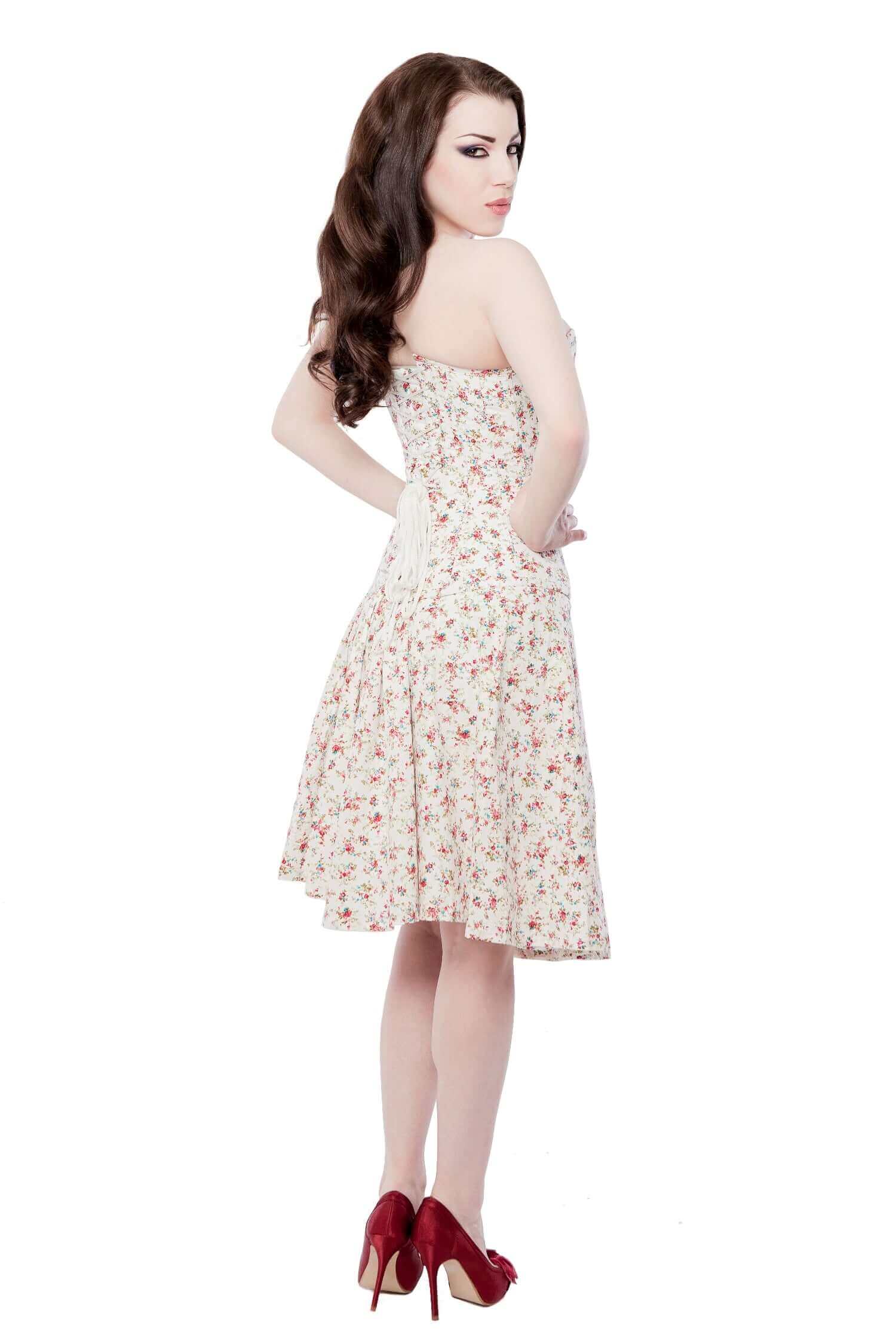 Playgirl Ivory Floral Circle Skirt