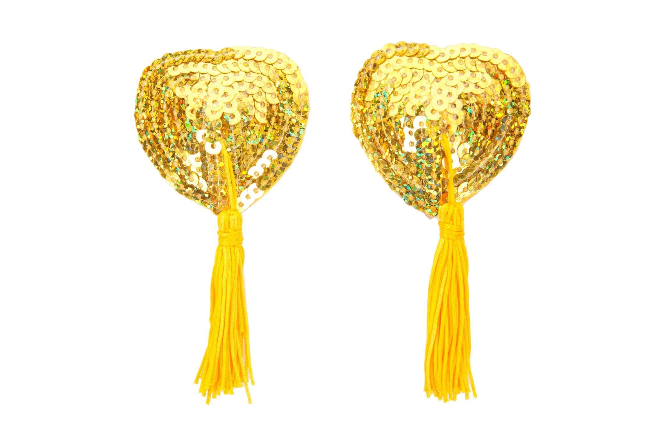 Gold Sequin Nipple Tassels