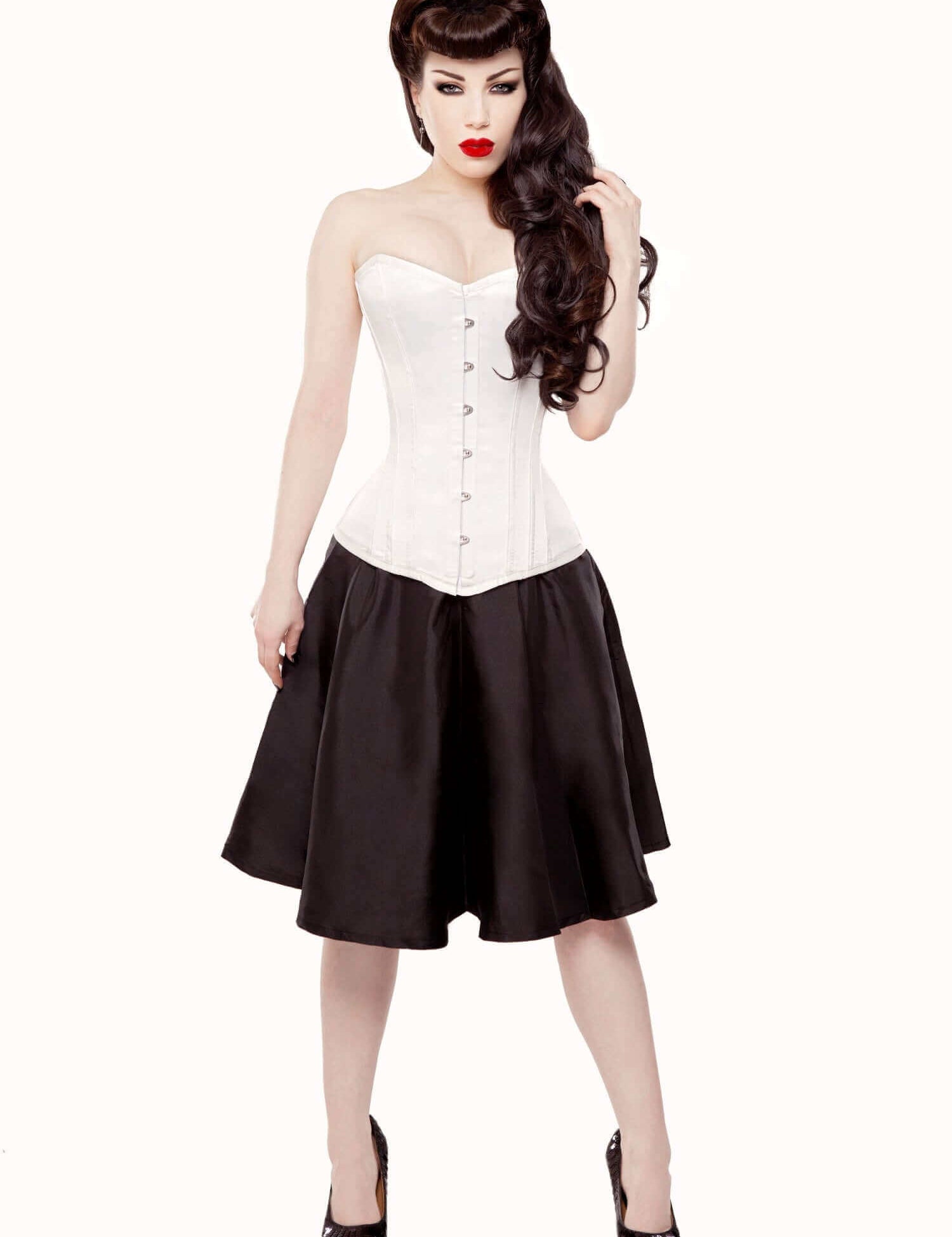 Playgirl Black Tafetta Circle Skirt