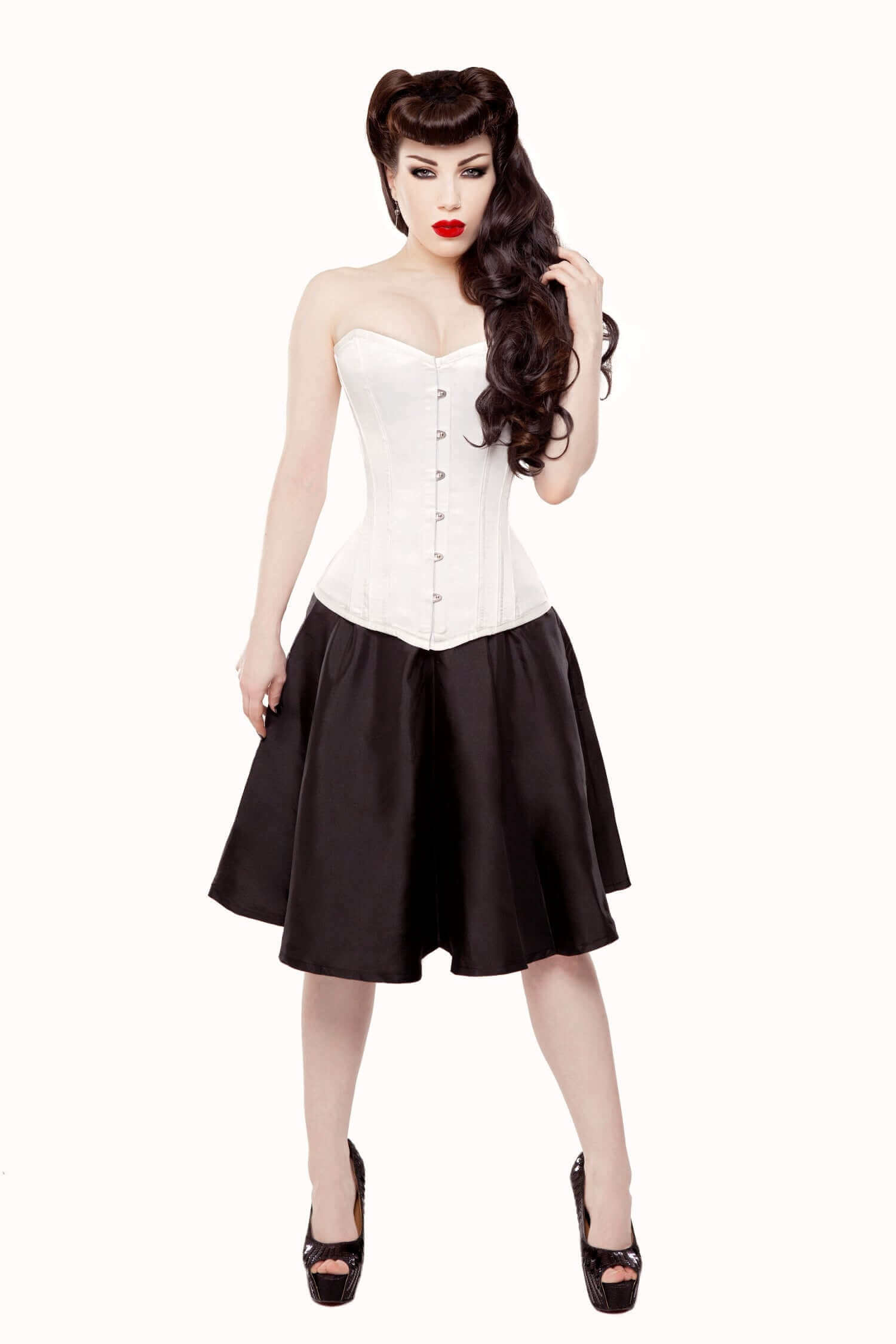 Playgirl Black Tafetta Circle Skirt