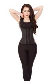 Playgirl Black Pure Latex Waist Trainer Sports Vest