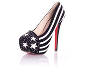 Playgirl Stars & Stripes Shoes In Black & White