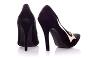 Playgirl Black Suede & Mesh Heels