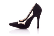 Playgirl Black Suede & Mesh Heels