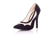 Playgirl Black Suede & Mesh Heels