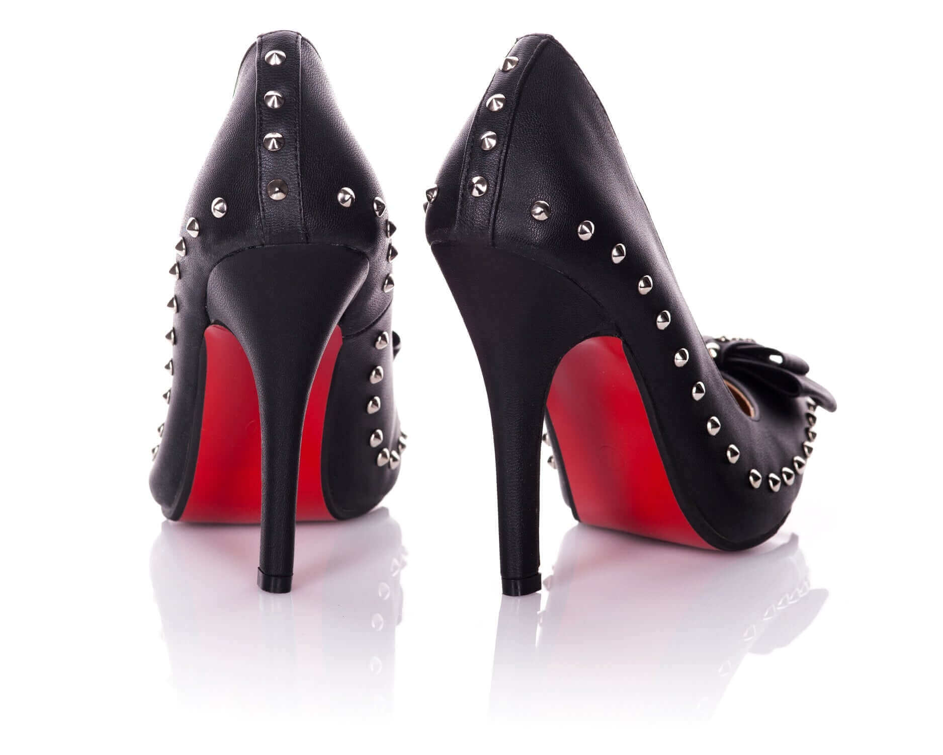 Playgirl Stud & Bow Stilleto Heels