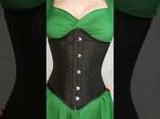 Playgirl Faith Black Waist Training 24 Steel Boned Corset Cincher