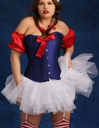 Sailor Naval Steel Boned Overbust Corset