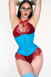 The Pirate Corset in Aqua