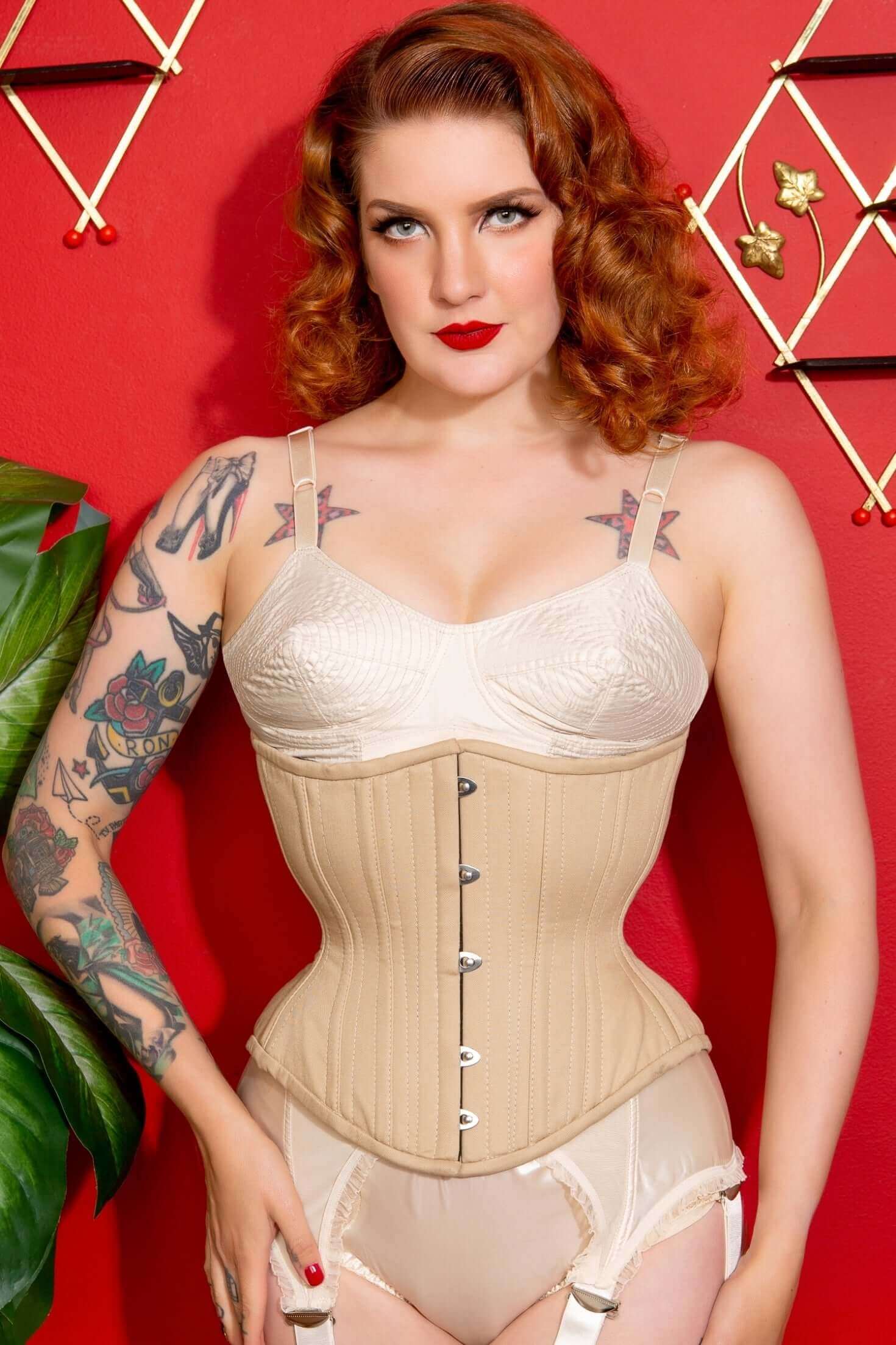 Artemis Corset Designed by Lucy's Corsetry Hourglass Silhouette in Nude