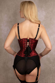 Crimson Polly Hourglass Silhouette Waist Training Waspie Corset